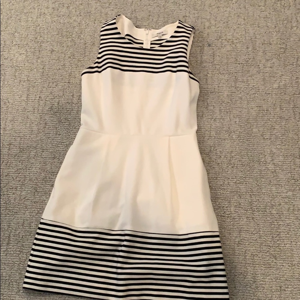 Madewell black and white dress